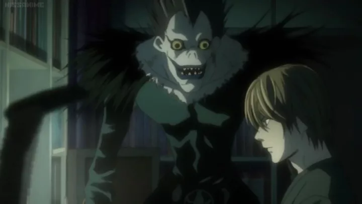 Scene from the The Notebook and L's Broadcast arc of Death Note