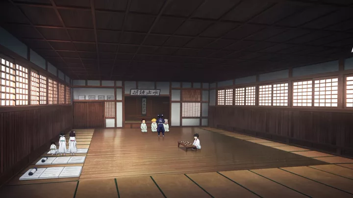 Scene from the Rehabilitation Training Arc arc of Demon Slayer: Kimetsu no Yaiba