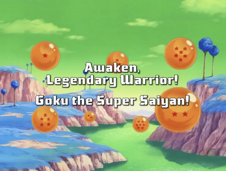 Still from Dragon Ball Z episode 95, Transformed At Last!! Son Goku, the Legendary Super Saiyan 