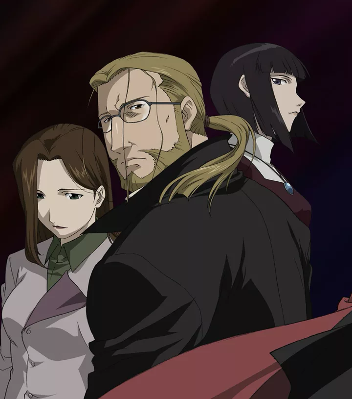 Scene from the The Gate and the Final Conflict arc of Fullmetal Alchemist